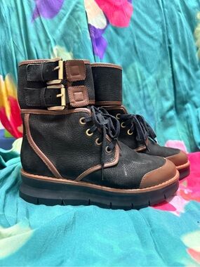 Geox brown and white boot